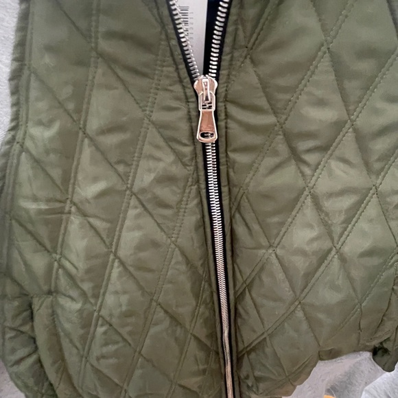 Michael Lauren Quilted Green and Gray Jacket - Picture 3 of 8